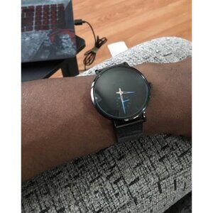 Mens Watches Ultra-Thin Analog Quartz Minimalist Stainless Steel Mesh Band